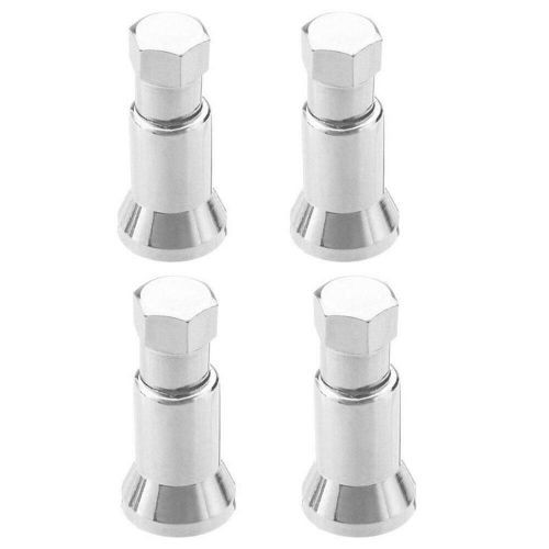 4x silver valve stem caps covers + sleeve chromies car/truck/atv/bicycle✔4c