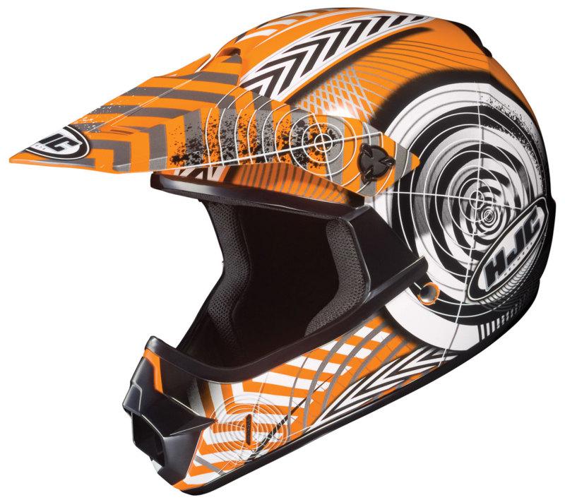 Hjc cl-xy youth wanted  motocross helmet orange, black, white small