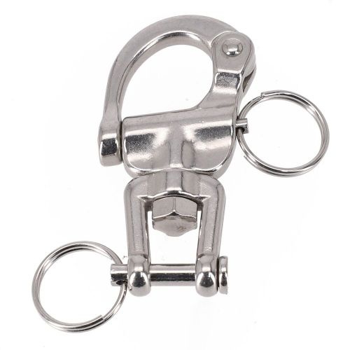 Secure stainless steel snap shackle for sailboat halyard 316 stainless steel