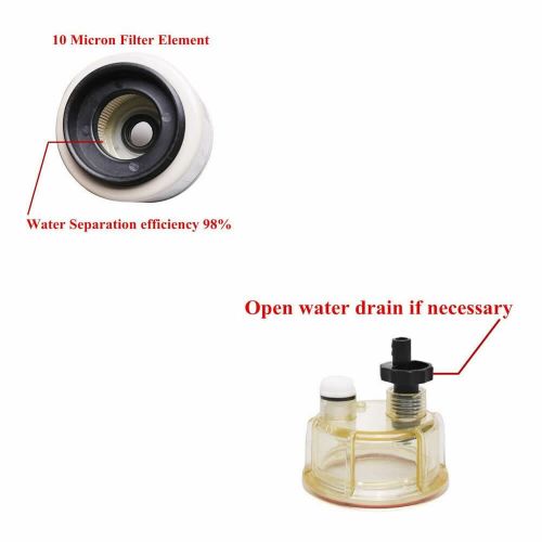 R12t water separator for marine spin-on 120at diesel fuel filter - 3 packs