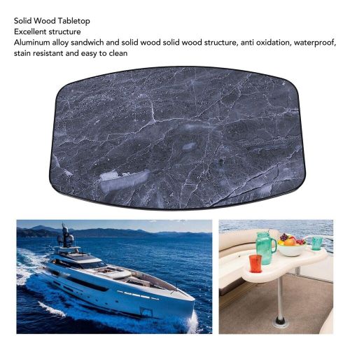 (cracked marble) rv solid wood table top removable table marine boat table