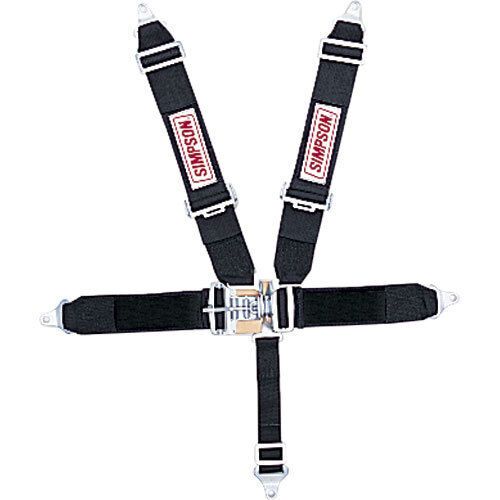 Simpson race seat belt 29072bk latch f/x driver restraint system; 16.1 sfi rated