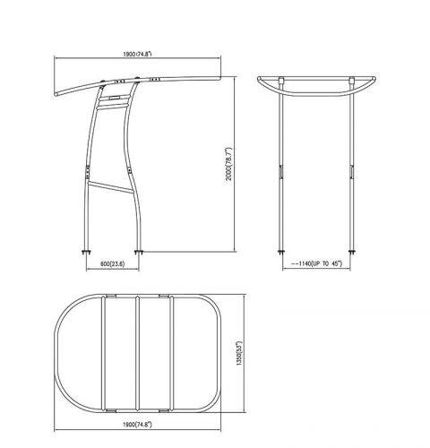 Dolphin pro+ heavy duty t top w/ black canopy white 2024 version longer canopy