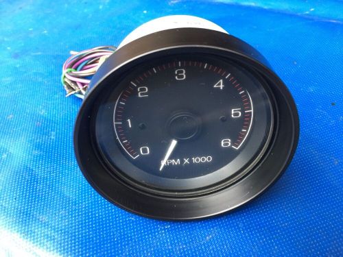 Medallion 0-6000 rpm outboard boat marine 3 1/4 tachometer tach gauge 1cyl-4cyl