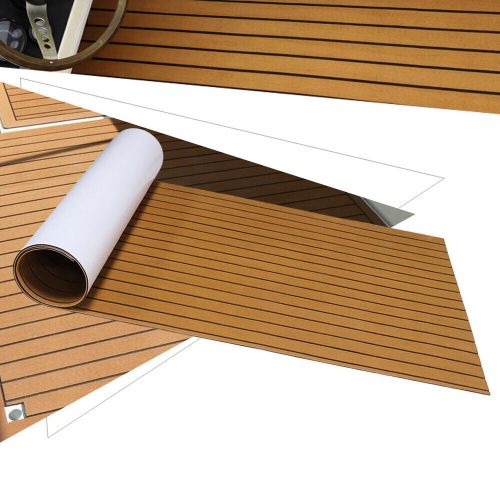 106*35&#034; yacht rv boat flooring decking sheet pad eva foam faux teak marine mat