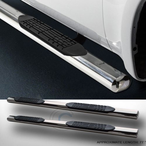 For 09-14 f150 super/extended 4&#034; oval chrome side step nerf bars running boards