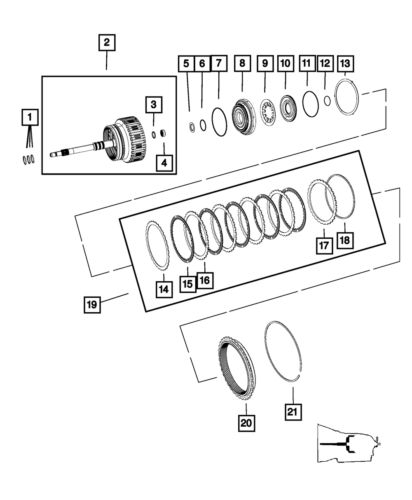 Genuine mopar needle bearing 52108126aa