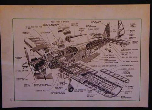 Monoplane mini ace all wood vw power how-to build plans