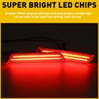 Smoked lens side rear led marker lamps 24-smd w/ red led lights for 10-15 camaro