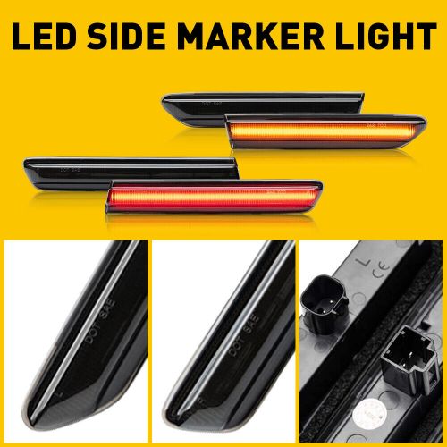 Smoked lens led front rear fender side marker lights fit 2004-2008 acura tl base