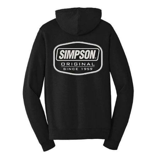 Simpson racing 44109s original logo hoodie  - adult small - black - each