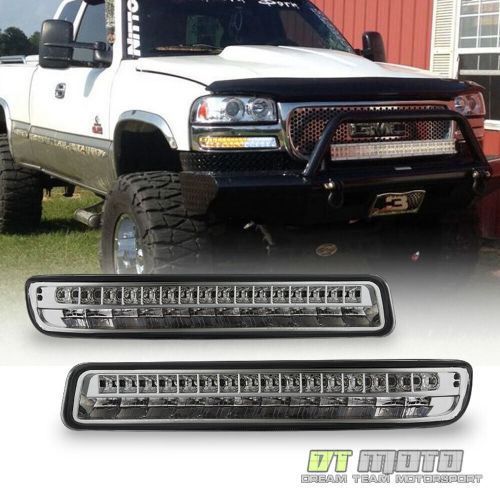 1999-2006 gmc sierra 1500 yukon led amber signal white drl parking bumper lights