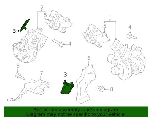 Genuine ford turbocharger gasket pl3z-5c226-a