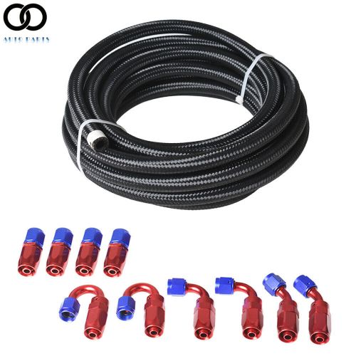 20ft braided fuel hose line &amp; 10an swivel hose end fitting kit set