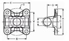 Neapco n2-2-1050, series 1210 drive shaft outside lock-up flange yoke