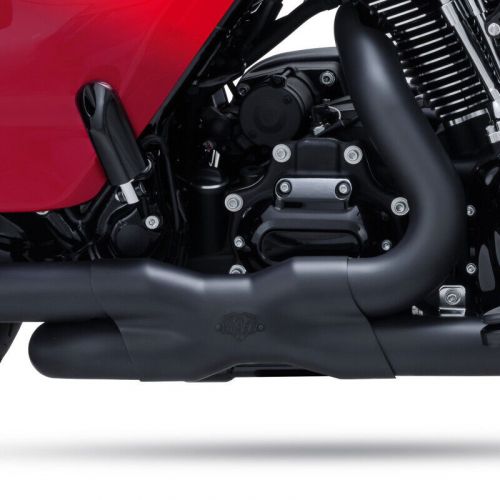 Vance fits &amp; hines hd dresser 09-16 power duals black pcx header exhaust