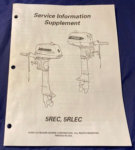 Rp4041 johnson evinrude service information supplement 5rec 5rlec