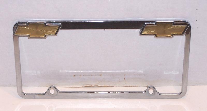 Chevrolet chevy license tag holder trim frame chrome