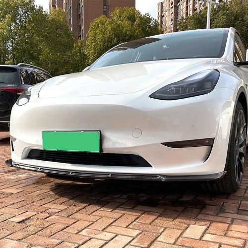 Front bumper spoiler splitter lip cover trim for tesla model y 2020-2023 3x