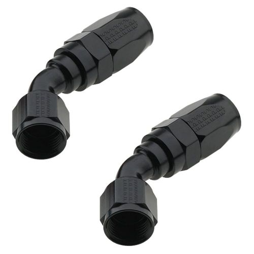 Fragola 224506-bl pro-flow black size (-6) 45  hose fitting - (2 pack)