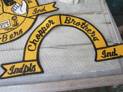 Vintage indianapolis indiana chopper brothers c-bers motorcycle club patch