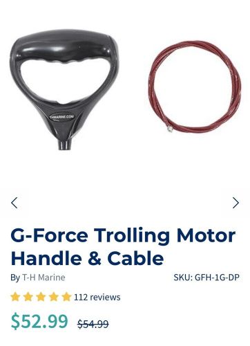 Gforce premium trolling motor cord handle new