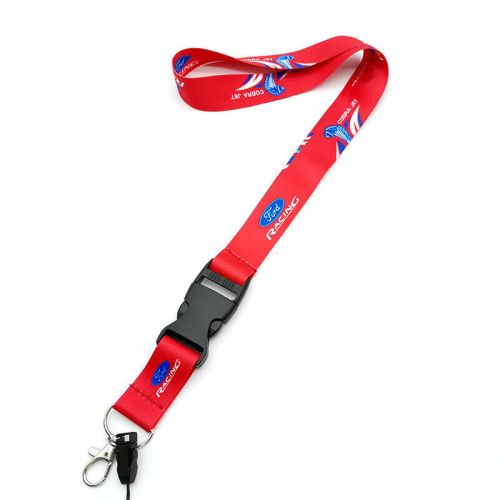 Red nylon lanyard employee’s card phone key chain lanyard pendant for ford