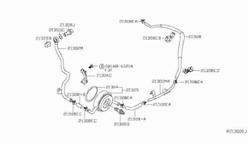 Genuine nissan oem engine oil cooler 21305-8y03a maxima quest