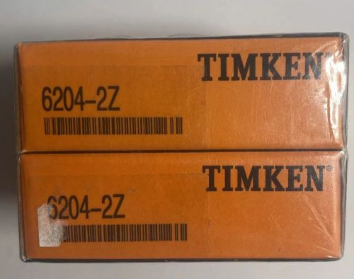 Pack of 2 timken 6204-2z 20x47x14mm, pre-lubricated