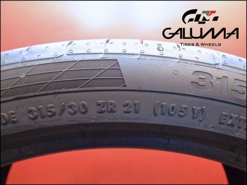 2 two tires excellent continental 315/30/21 contisportcontact contisilent #49602