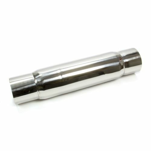 Moroso 94056 muffler spiral flow 3-1/2in center in/out stainless polished