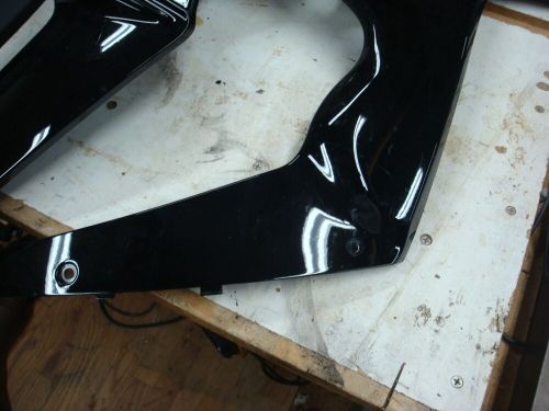 11 12 kawasaki zx10r mid lower fairing oem black all the tabs nice paint #3-8