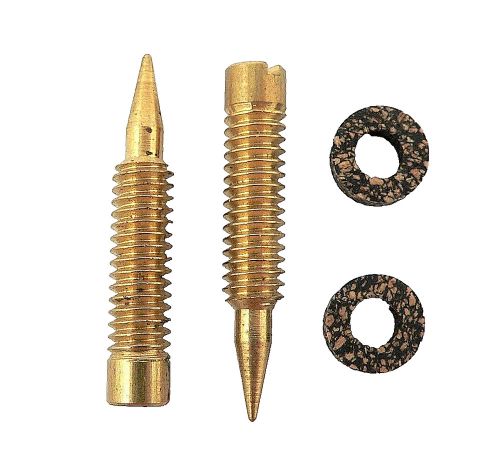 Holley brass mixture screws &amp; cork gasket for most holley&#039;s . twin pack.