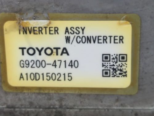 2010-2011 toyota prius hybrid dc synergy drive power inverter k54xf