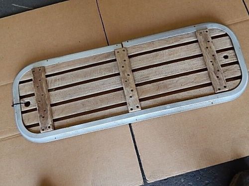 Marine boat teak in floor ski locker with flange, 5 board