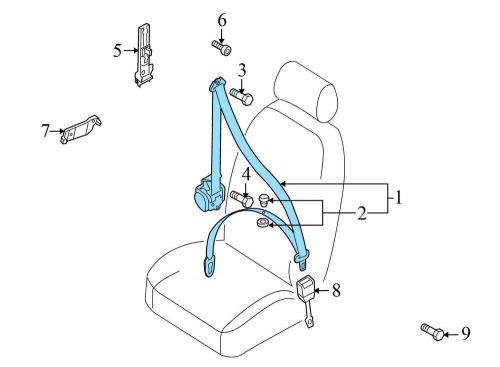 2013-2016 audi a4 allroad - front left seatbelt / seat belt retractor