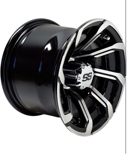 Rhoxred hawk tir-rx403 wheel machined gloss black, 10x7 et-25 golf carts (1 p)