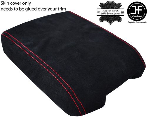 Red stitching genuine suede armrest cover for land rover range vogue l322-