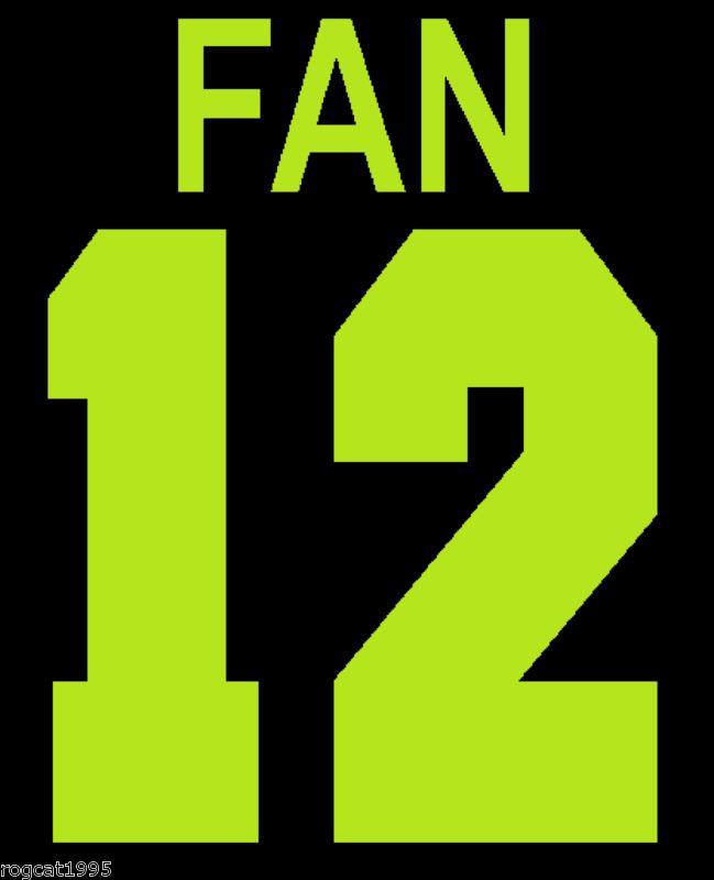 Seattle seahawks 12th fan lime green vinyl decal sticker russell wilson lynch