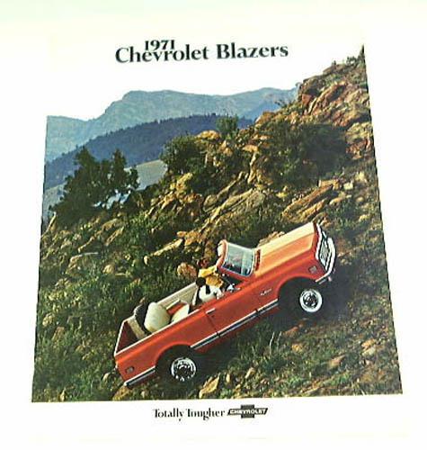 1971 71 chevrolet chevy blazer truck brochure 2wd 4wd