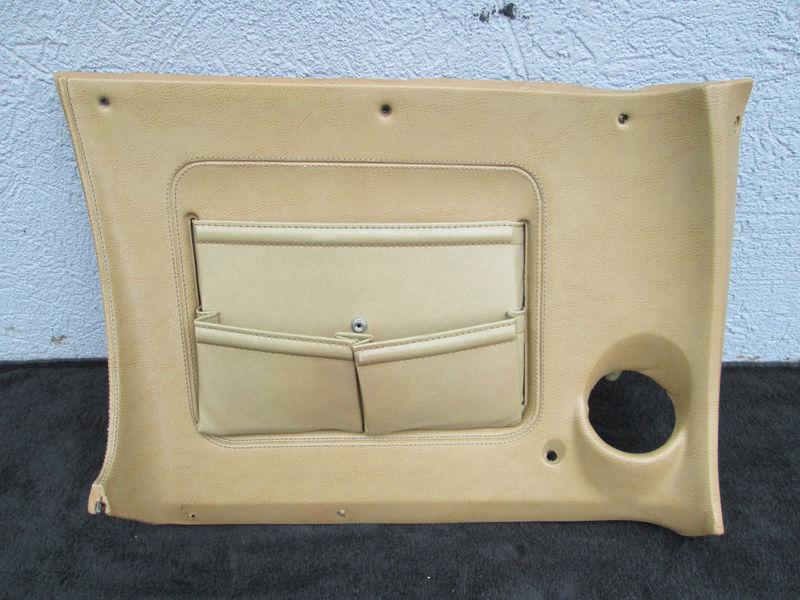 69-76 corvette right side lower dash map pocket medium saddle oem gm c3