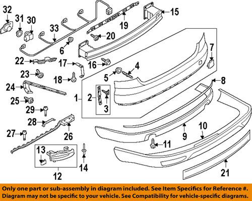 Audi oem 4h08074432zz rear bumper-cover molding