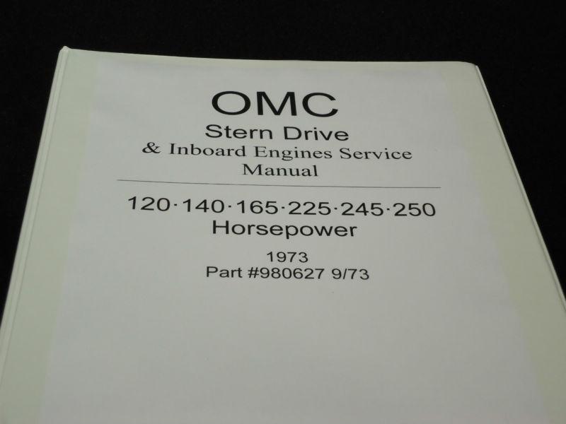 1973 omc sterndrive & inboard service tech manual# 0980627, 980627  engine boat 