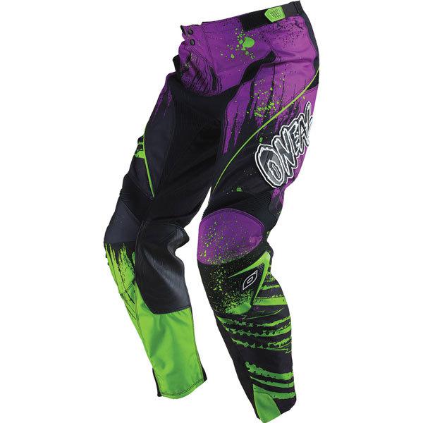 Purple/green w38 o'neal racing mayhem crypt pant