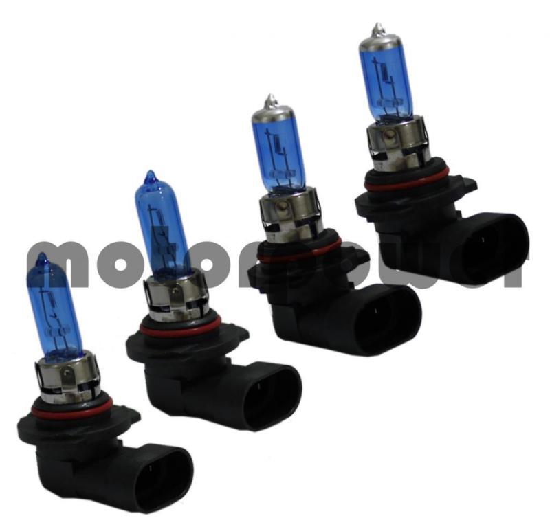 Combo 9005 9006 white high low beam xenon gas halogen #hw4 headlight light bulbs