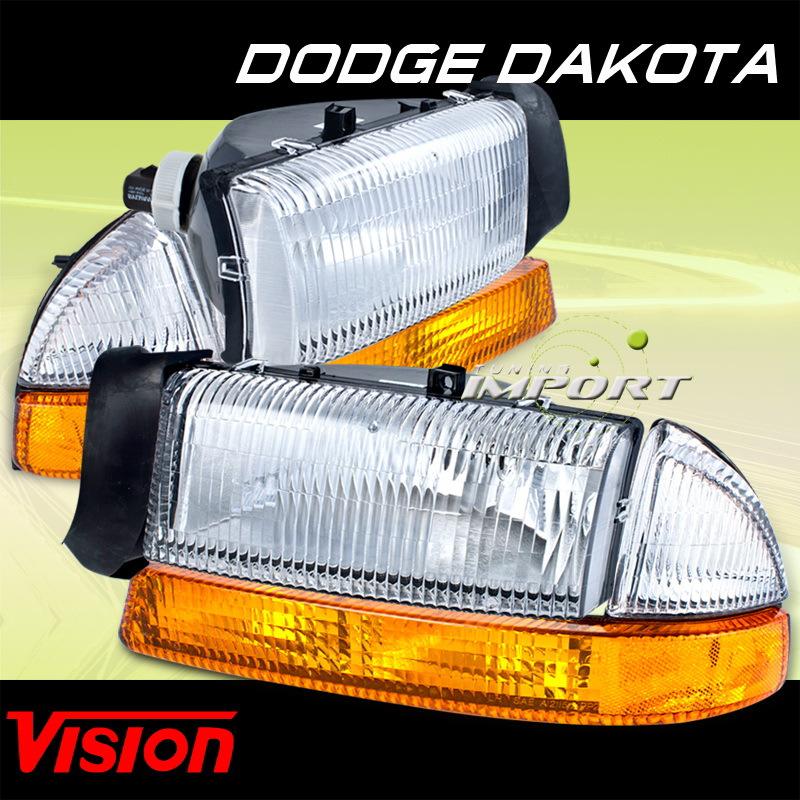 Dodge 1997 durango vision replacement headlights w/corner lamp driver+passenger