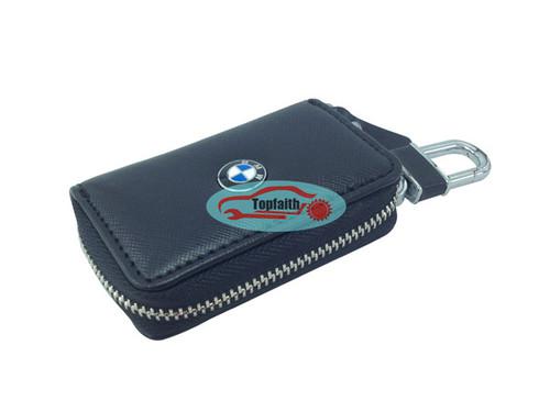 Black leather cover remote key case bag for  m5 m3 m6
