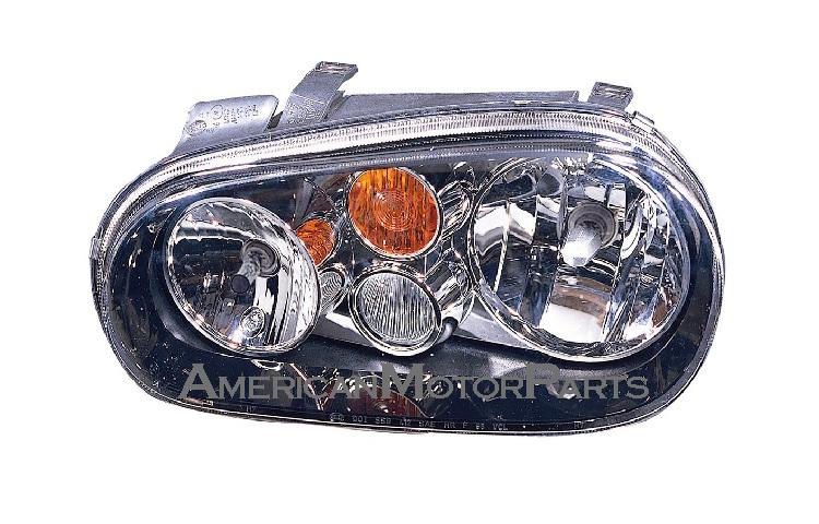 Depo driver & passenger side replacement headlight w/ fog lamp volkswagen golf