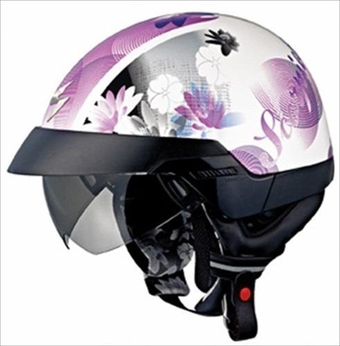 Scorpion exo-100 lilly purple open-face motorcycle helmet size xlarge