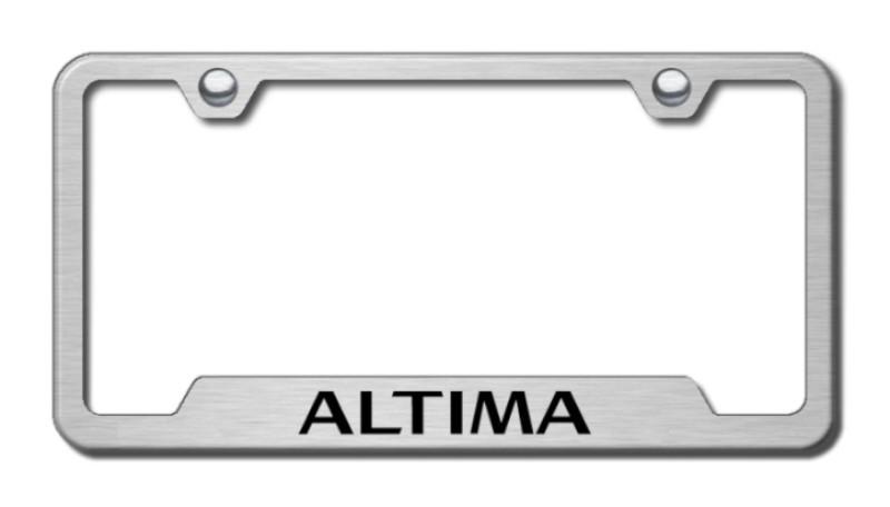 Nissan altima laser etched stainless cut-out license plate frame made in usa ge